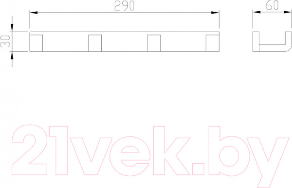 Изображение товара Крючок для ванной Abber Westen AA1751 (хром)