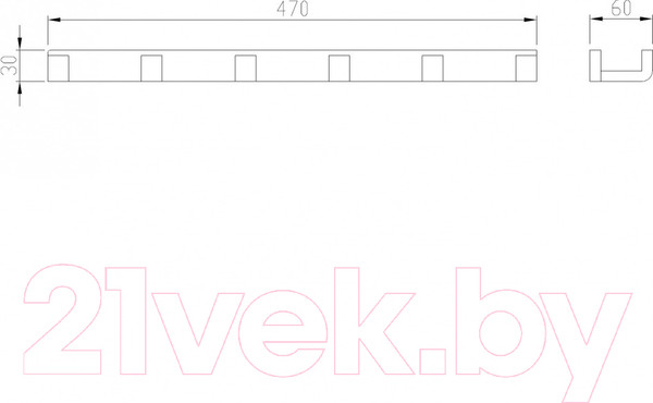 Изображение товара Крючок для ванной Abber Westen AA1752 (хром)