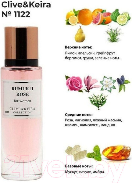 Изображение товара Парфюмерная вода Clive&Keira Rumur II Rose W-1122 (30мл)