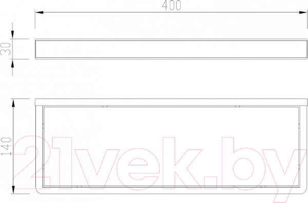 Изображение товара Полка для ванной Abber Westen AA1759B (черный матовый)
