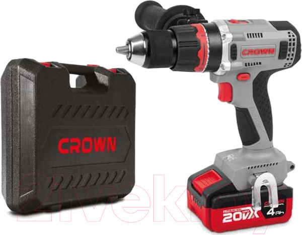 Изображение товара Аккумуляторная дрель-шуруповерт CROWN BL CT21090HMX-4 BMC