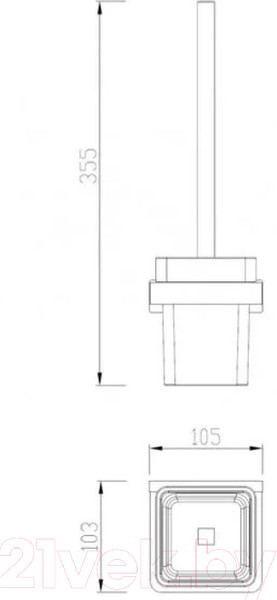Изображение товара Ершик для унитаза Abber Westen AA1732 (хром)