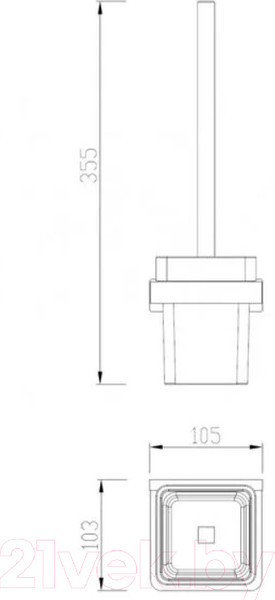 Изображение товара Ершик для унитаза Abber Westen AA1732B (черный матовый)