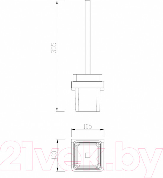 Изображение товара Ершик для унитаза Abber Westen AA1732G (золото матовое)