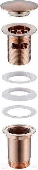 Изображение товара Донный клапан Abber AF0010RG с переливом (розовое золото)