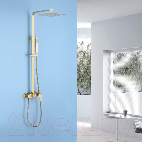 Изображение товара Душевая система со смесителем Abber Daheim AF8220G (золото матовое)