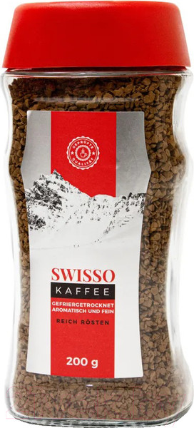 Изображение товара Кофе растворимый Swisso Kaffee Арабика 100% (200г)