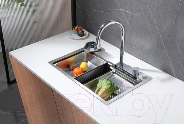 Изображение товара Мойка кухонная Abber Wasser Kreis AF2194 (хром)