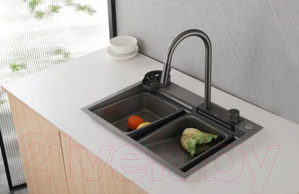 Изображение товара Мойка кухонная Abber Wasser Kreis AF2194NG (никель)