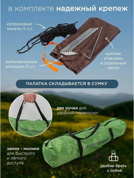 Изображение товара Палатка ForceKraft FK-CAMP-1