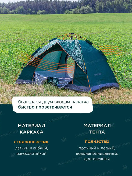 Изображение товара Палатка ForceKraft FK-СAMP-2(56321)