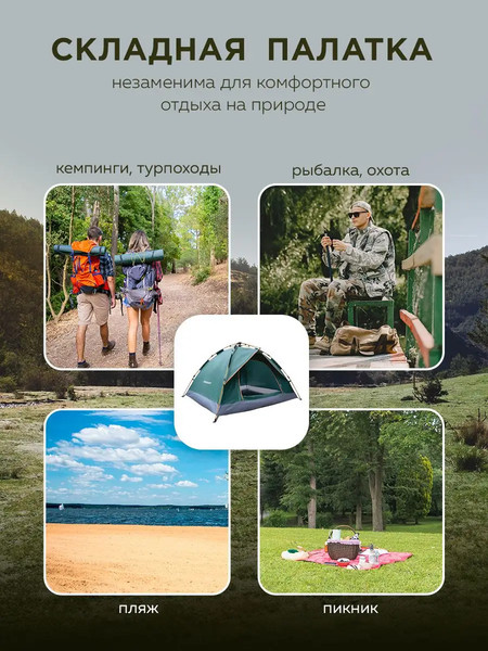 Изображение товара Палатка ForceKraft FK-СAMP-2(56321)