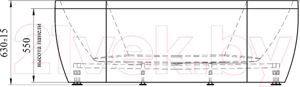 Изображение товара Экран для ванны Radomir Вальс Макси 180x80 / 1-21-0-0-0-188 (фронтальный)