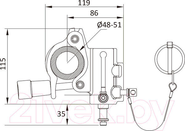 Изображение товара Зажим для студийного оборудования Kupo T.V. Coupler / KCP-844