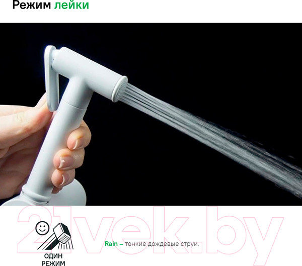 Изображение товара Лейка гигиенического душа IDDIS 020WB0Gi20 (белый матовый, латунь)