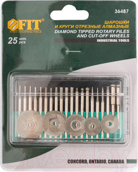 Изображение товара Набор фрез FIT Отрезные с алмазным напылением / 36487