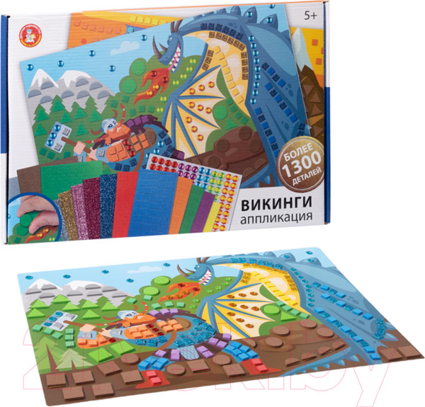 Изображение товара Набор для творчества Десятое королевство Аппликация Викинги / 05030