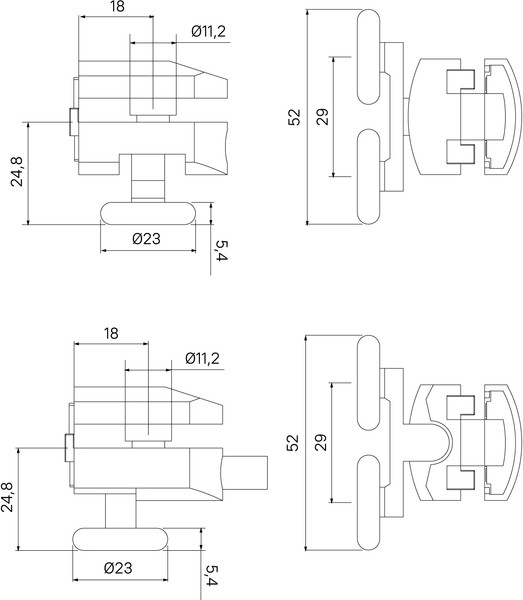 Изображение товара Ролики для душевой кабины IDDIS 966D23C8DZ