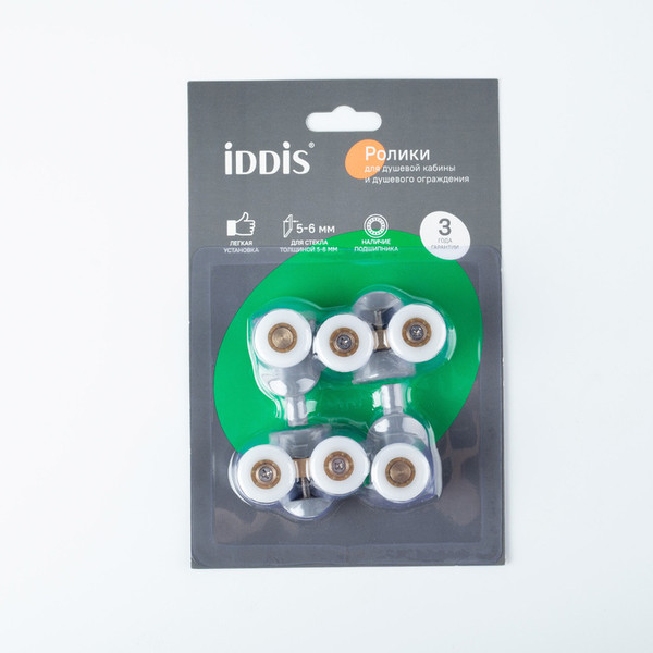 Изображение товара Ролики для душевой кабины IDDIS 966M23GR6DZ