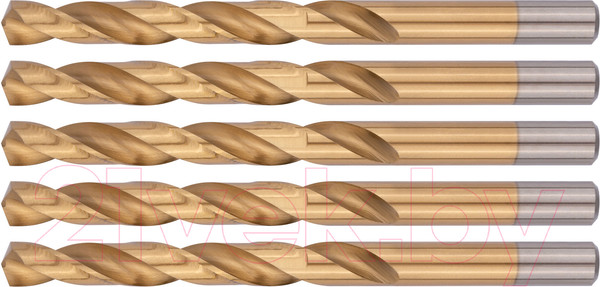Изображение товара Набор сверл FIT Титановое покрытие 10.0мм / 34200 (5шт)
