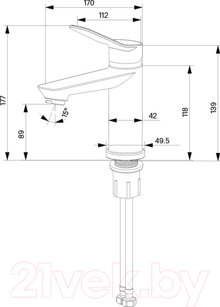 Изображение товара Смеситель Milardo Enjoy ENJSB00M01 (глянцевый хром)