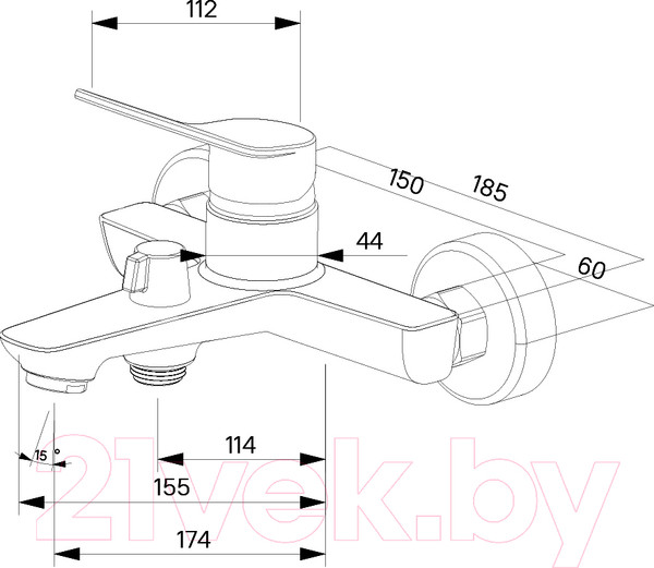 Изображение товара Смеситель Milardo Enjoy ENJSB00M02 (глянцевый хром)