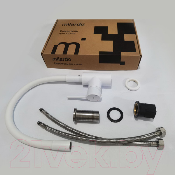Изображение товара Смеситель Milardo Meal M01WT0FM05 (белый матовый)