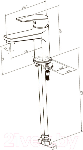 Изображение товара Смеситель Milardo Niagara / NIASB00M01