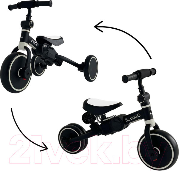 Изображение товара Беговел Bubago Flint / BG-FP-109-8 (черный/белый)