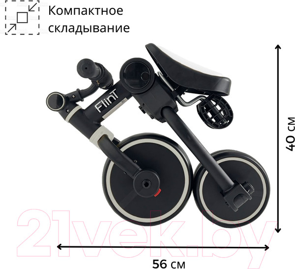 Изображение товара Беговел Bubago Flint / BG-FP-109-8 (черный/белый)