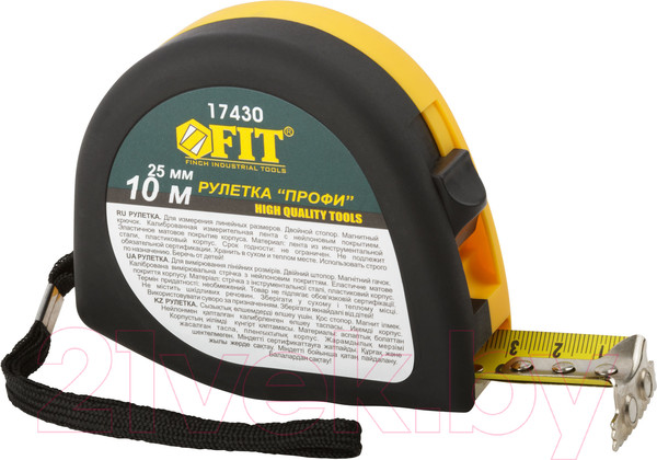 Изображение товара Рулетка FIT Профи / 17430 (черный/желтый)
