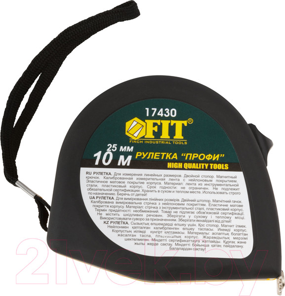 Изображение товара Рулетка FIT Профи / 17430 (черный/желтый)