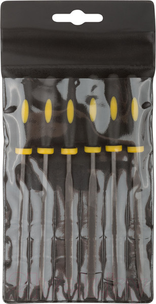 Изображение товара Набор надфилей FIT Прорезиненная ручка / 42172 (6шт)