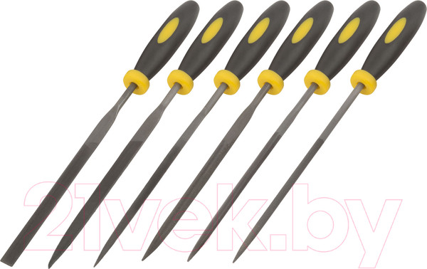 Изображение товара Набор надфилей FIT Прорезиненная ручка / 42172 (6шт)