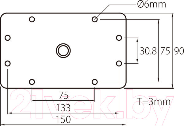 Изображение товара Держатель для студийного оборудования Kupo Baby Receiver Plate / KS-047