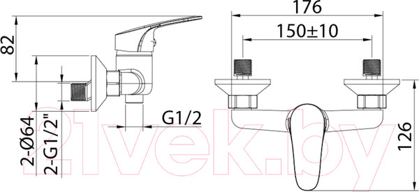 Изображение товара Смеситель Milardo Simp SIMSB00M03