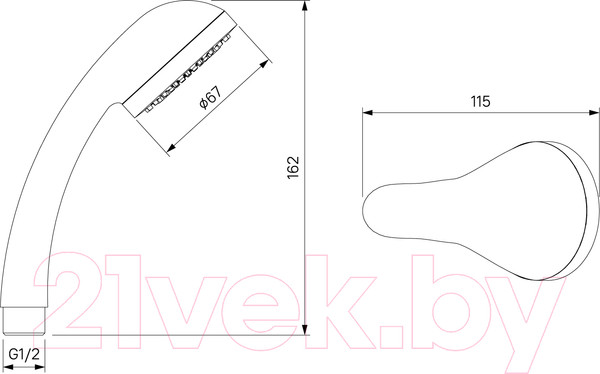 Изображение товара Смеситель Milardo Simp SIMSB00M03