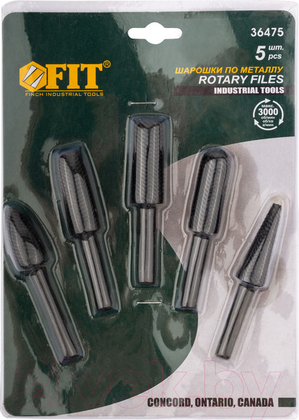 Изображение товара Набор борфрез FIT Стальные / 36475 (5шт)