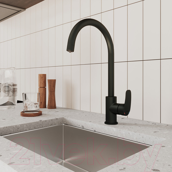 Изображение товара Смеситель Milardo Rora RORBLFJM05 (черный матовый)