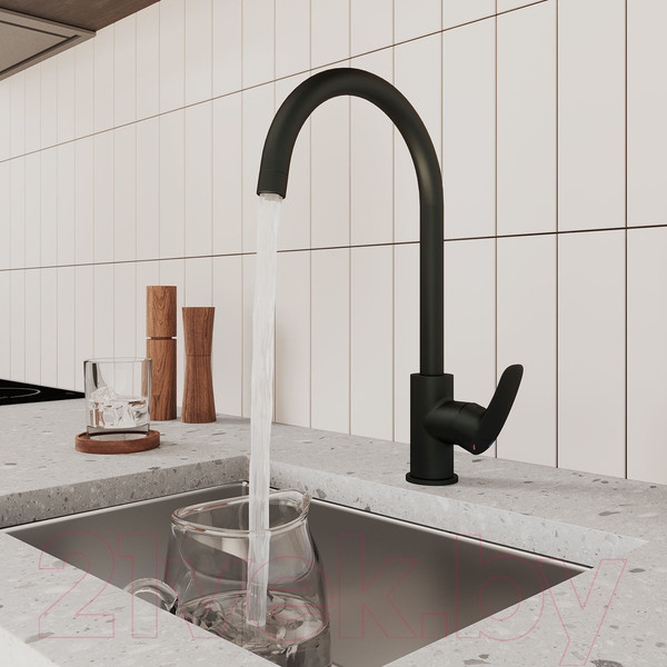 Изображение товара Смеситель Milardo Rora RORBLFJM05 (черный матовый)