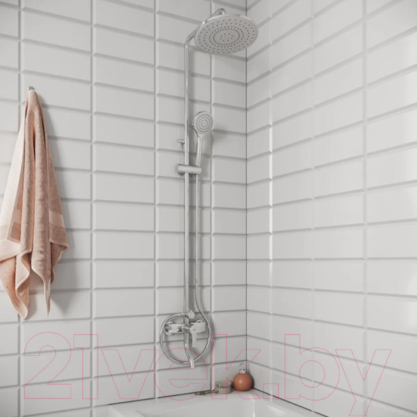 Изображение товара Душевая система со смесителем Milardo Stripe STRSB1FM06 (с верхним душем)