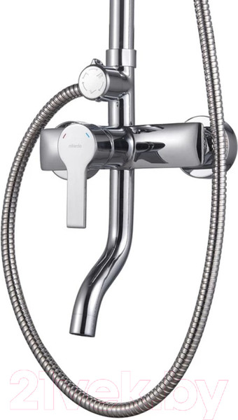 Изображение товара Душевая система со смесителем Milardo Stripe STRSB1FM06 (с верхним душем)