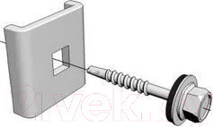 Изображение товара Крепление для забора Белзабор 36x56 Zn+ Ral8017 (уп. 10шт)