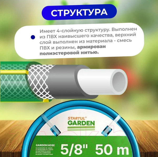 Изображение товара Шланг поливочный Startul ST6040-5/8-50