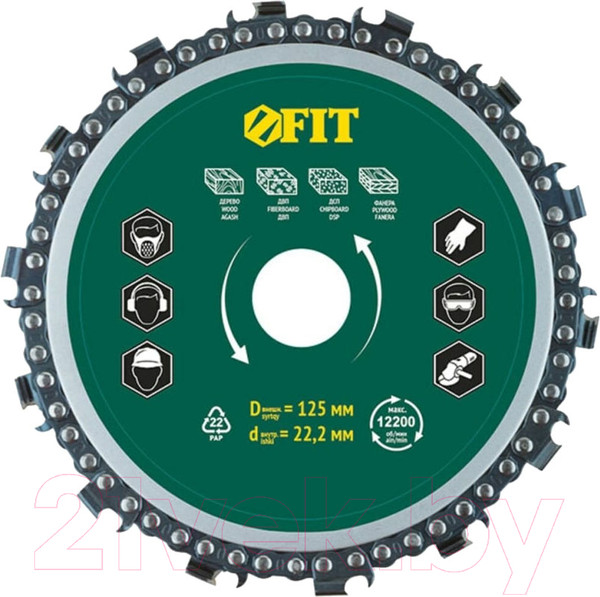 Изображение товара Отрезной диск FIT Цепной по дереву / 37649