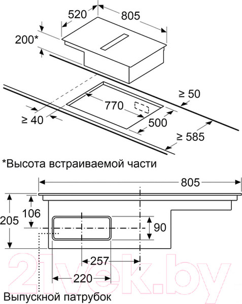 Изображение товара Индукционная варочная панель Maunfeld AVSI804SBH