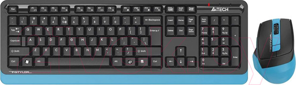 Изображение товара Комплект клавиатура и мышь A4Tech Fstyler FG1035 (темно-синий)