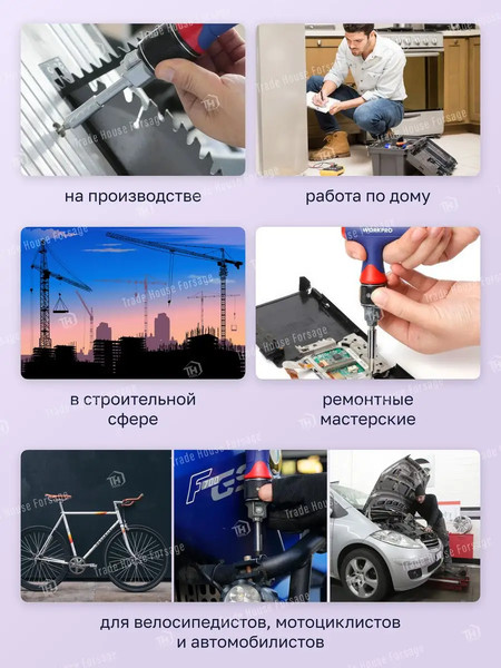 Изображение товара Отвертка Workpro GSCI-1605(56073) (с битами)