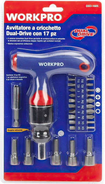 Изображение товара Отвертка Workpro GSCI-1605(56073) (с битами)