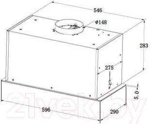 Изображение товара Вытяжка скрытая ZORG Neve 1200 60 S-GC (белый)